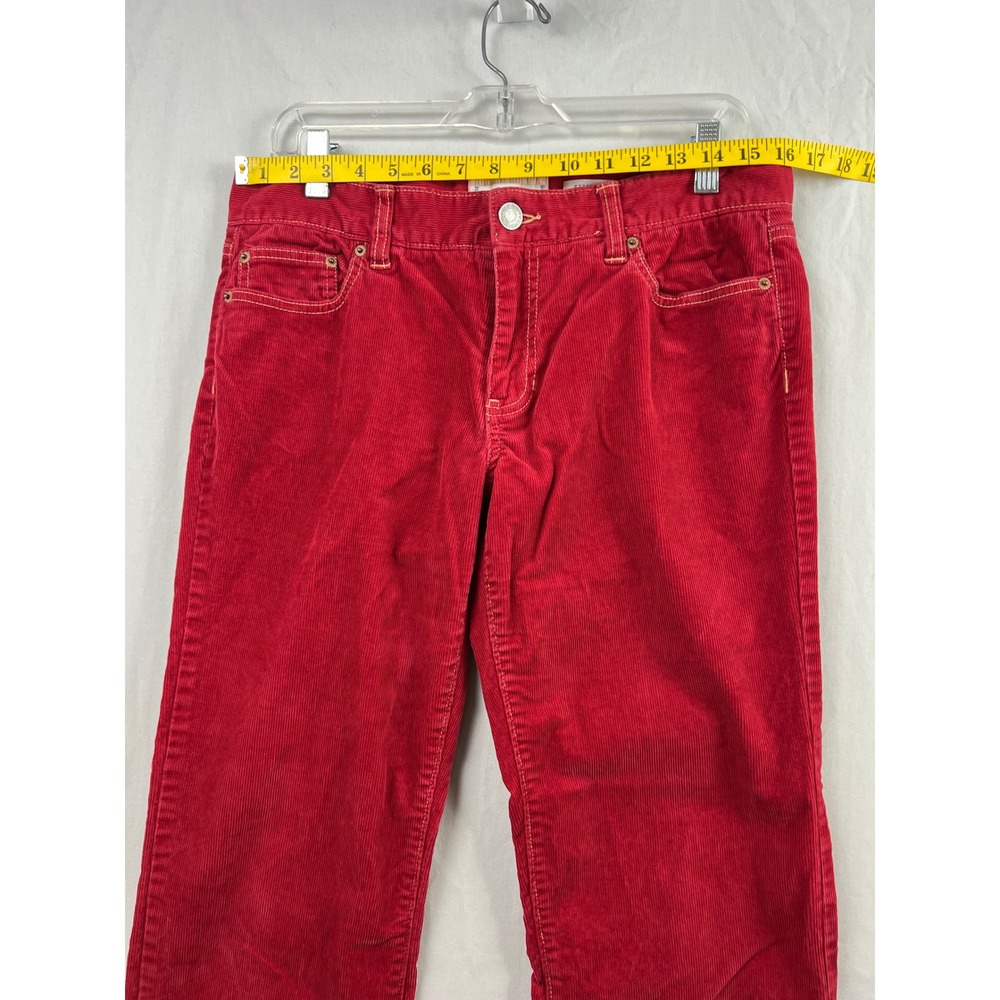 Old Navy Corduroy Pants Womens 8 Red Straight Leg Stretch Mid Rise 5-Pocket - Picture 4 of 8